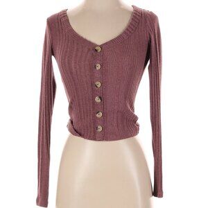 Fitted Aeropostale Pullover Sweater with Decorative Buttons